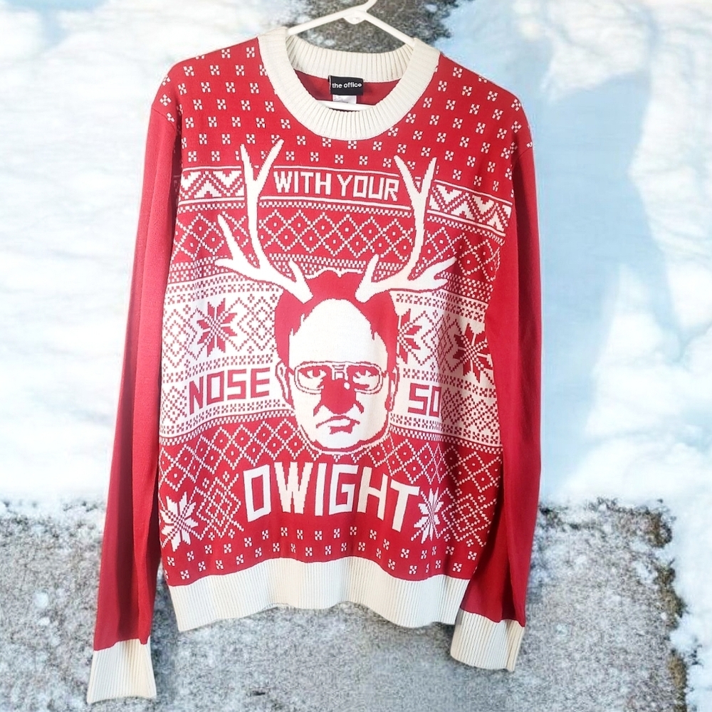 The Office Sweater Ugly M Womens Christmas Holiday Your Nose So Dwight Funny New
